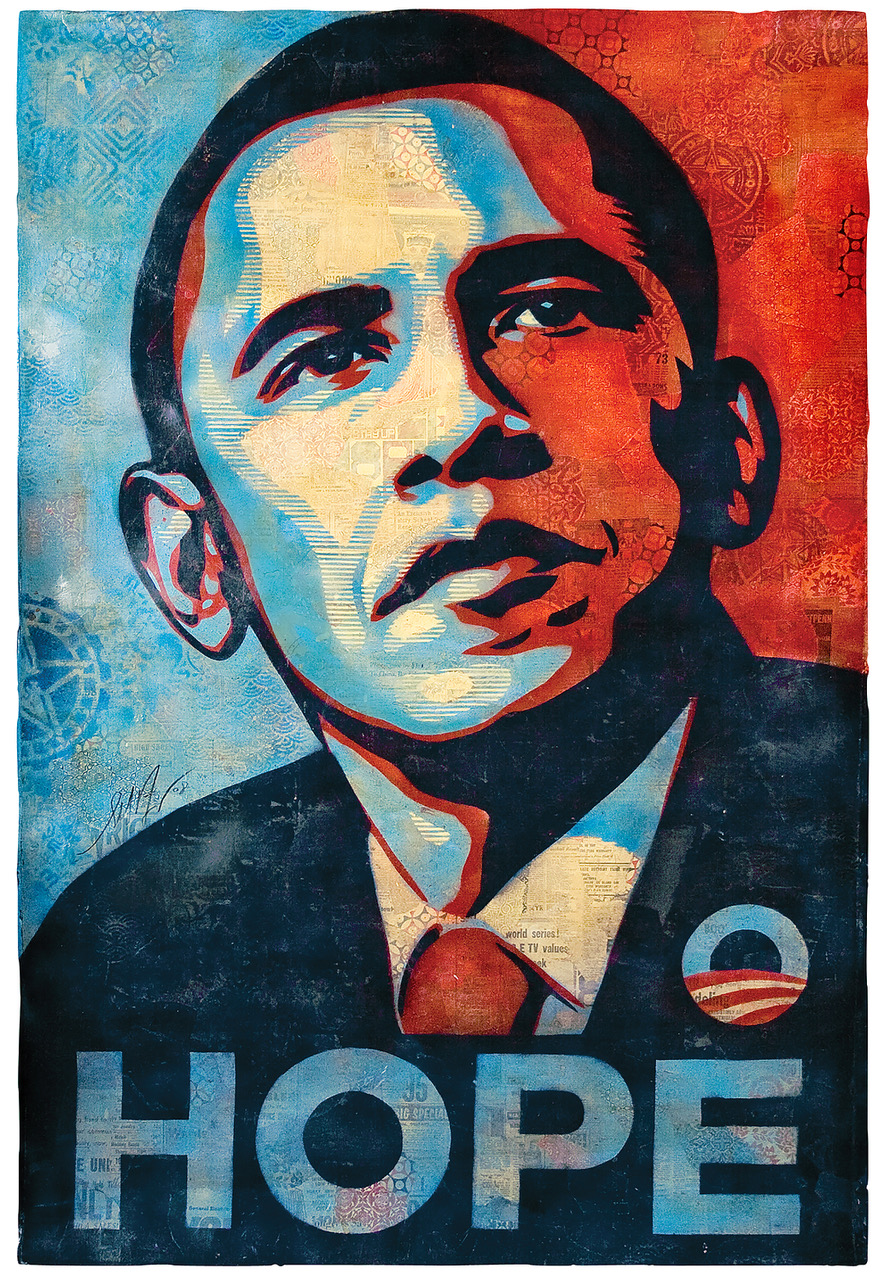 Shepard Fairey, Hope (2008-2022), Courtesy Artist ObeyGiant