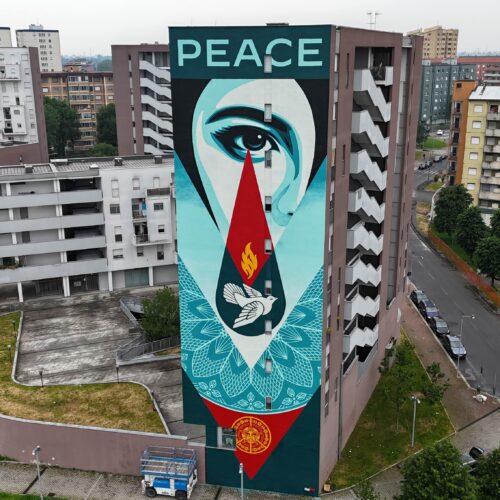 Murale Tear Flame Peace, Milano, 2024, Ph. Wit Design Studio